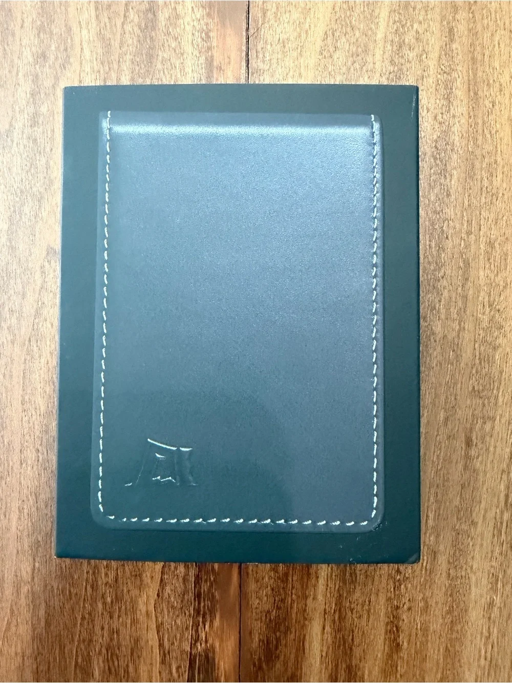 Men's Blue Sapphire Kings Loot Leather Card Wallet with Contrast Stitching
